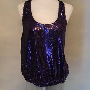 Purple sequin shirt